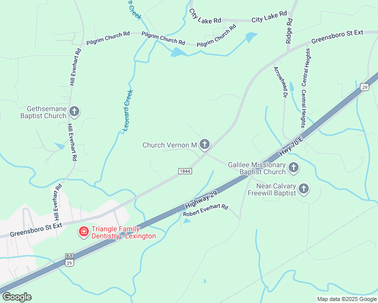 map of restaurants, bars, coffee shops, grocery stores, and more near Bivens Lane in Lexington