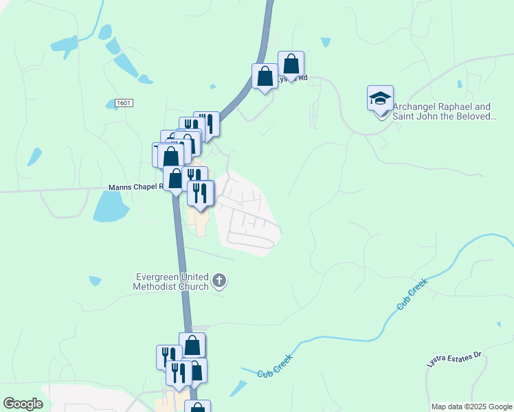 map of restaurants, bars, coffee shops, grocery stores, and more near 350 Plaza Drive in Chapel Hill