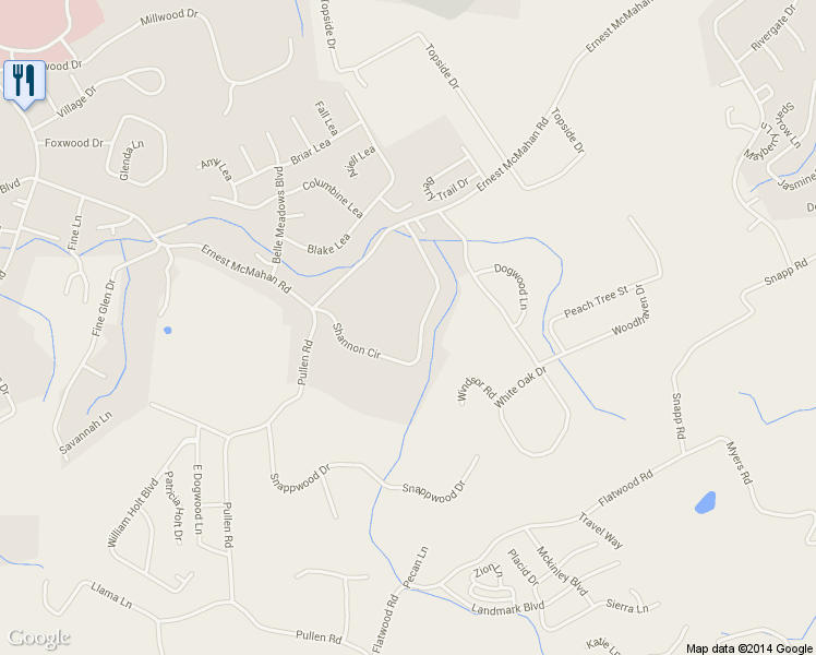 map of restaurants, bars, coffee shops, grocery stores, and more near 1410 Shannon Cir in Sevierville