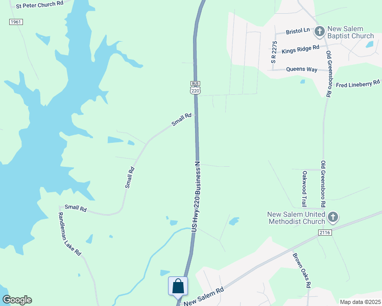 map of restaurants, bars, coffee shops, grocery stores, and more near 8085 US Highway 220 Business North in Randleman