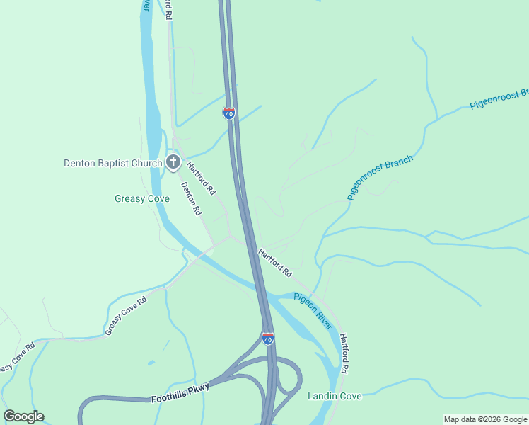 map of restaurants, bars, coffee shops, grocery stores, and more near 512 High Country Way in Cosby