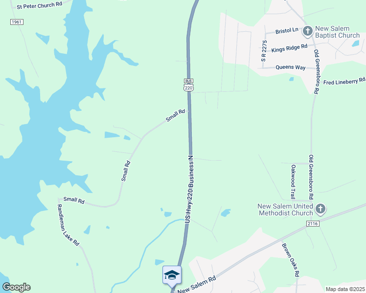 map of restaurants, bars, coffee shops, grocery stores, and more near 8085 US Highway 220 Business North in Randleman
