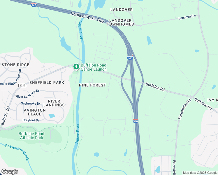 map of restaurants, bars, coffee shops, grocery stores, and more near 4916 Pine Drive in Raleigh