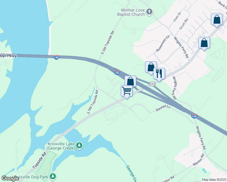 map of restaurants, bars, coffee shops, grocery stores, and more near 2021 Jimmy Hugh Thompson in Alcoa