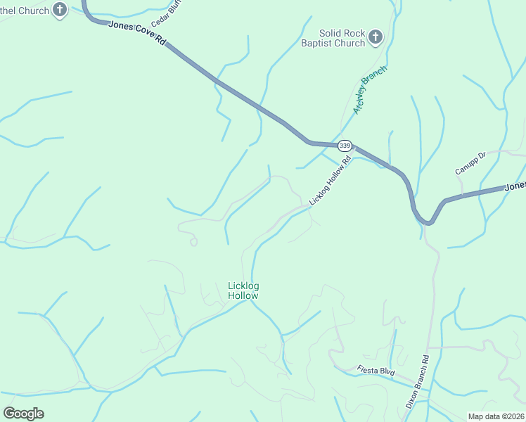 map of restaurants, bars, coffee shops, grocery stores, and more near 1309 Licklog Hollow Rd in Sevierville
