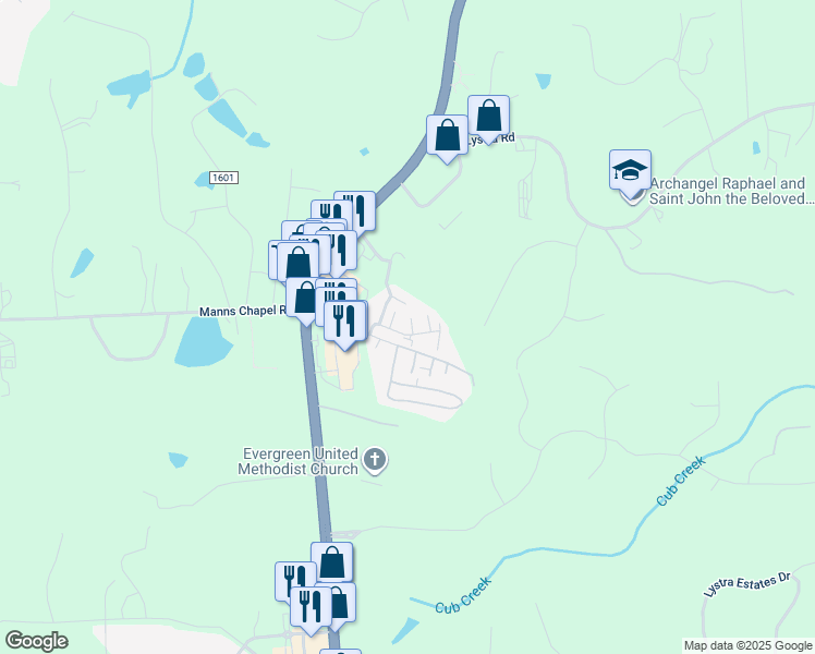 map of restaurants, bars, coffee shops, grocery stores, and more near 245 Plaza Drive in Chapel Hill
