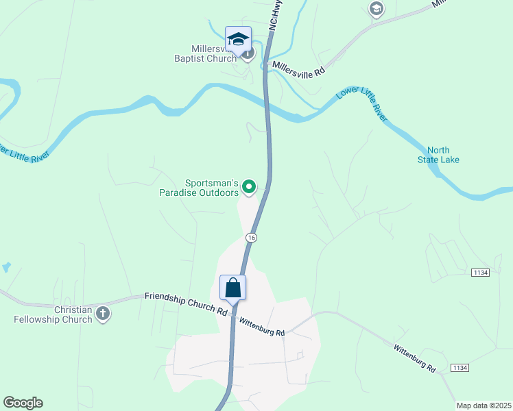 map of restaurants, bars, coffee shops, grocery stores, and more near 5668 North Carolina 16 in Taylorsville