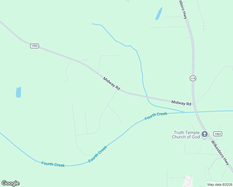 map of restaurants, bars, coffee shops, grocery stores, and more near 1019 Midway Road in Statesville
