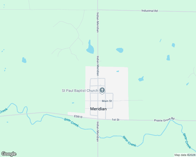 map of restaurants, bars, coffee shops, grocery stores, and more near Indian-Meridian in Guthrie