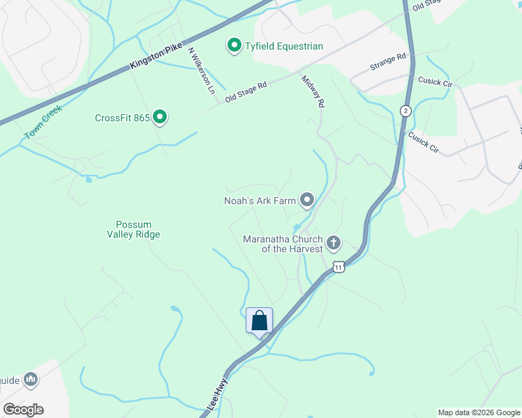 map of restaurants, bars, coffee shops, grocery stores, and more near 1030 Hirst Circle in Lenoir City