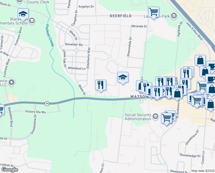 map of restaurants, bars, coffee shops, grocery stores, and more near in Murfreesboro