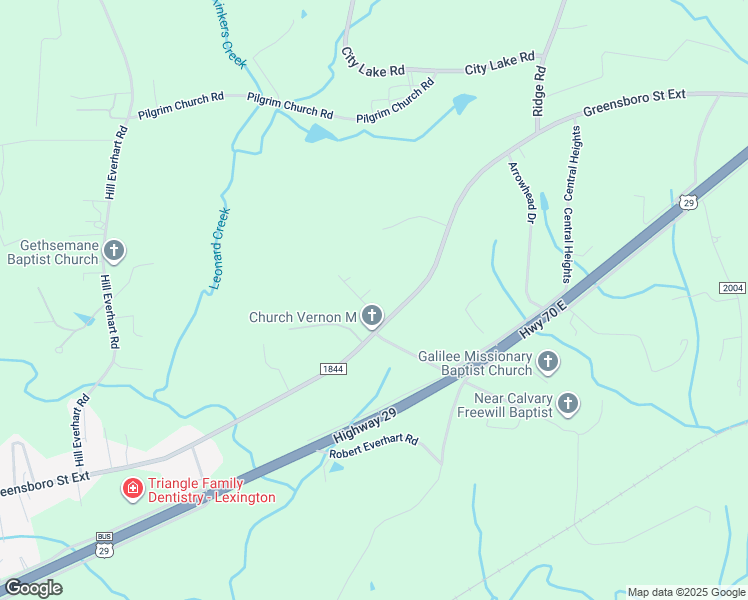 map of restaurants, bars, coffee shops, grocery stores, and more near 1869 Greensboro Street Extension in Lexington