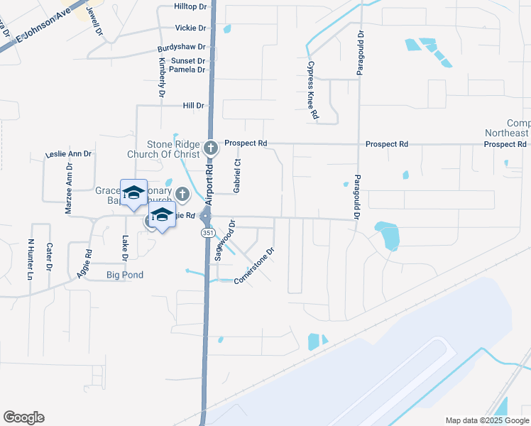 map of restaurants, bars, coffee shops, grocery stores, and more near 4216 Aggie Road in Jonesboro