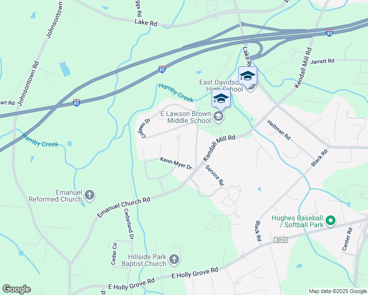 map of restaurants, bars, coffee shops, grocery stores, and more near 20 Sedge Lane in Thomasville