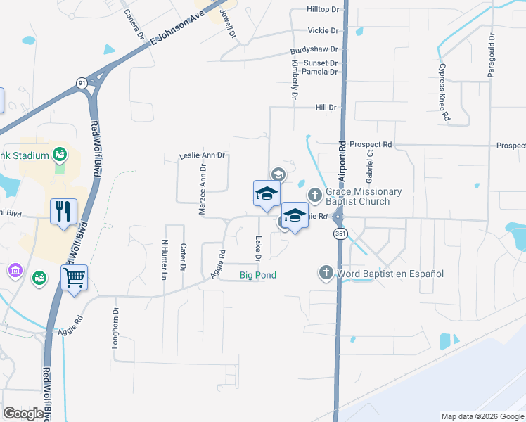 map of restaurants, bars, coffee shops, grocery stores, and more near 3700 Catalina Cove in Jonesboro