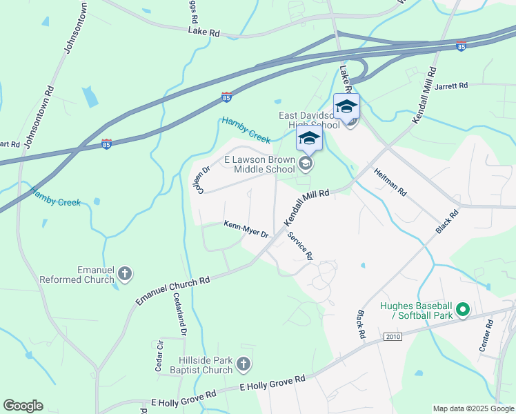 map of restaurants, bars, coffee shops, grocery stores, and more near 20 Sedge Lane in Thomasville