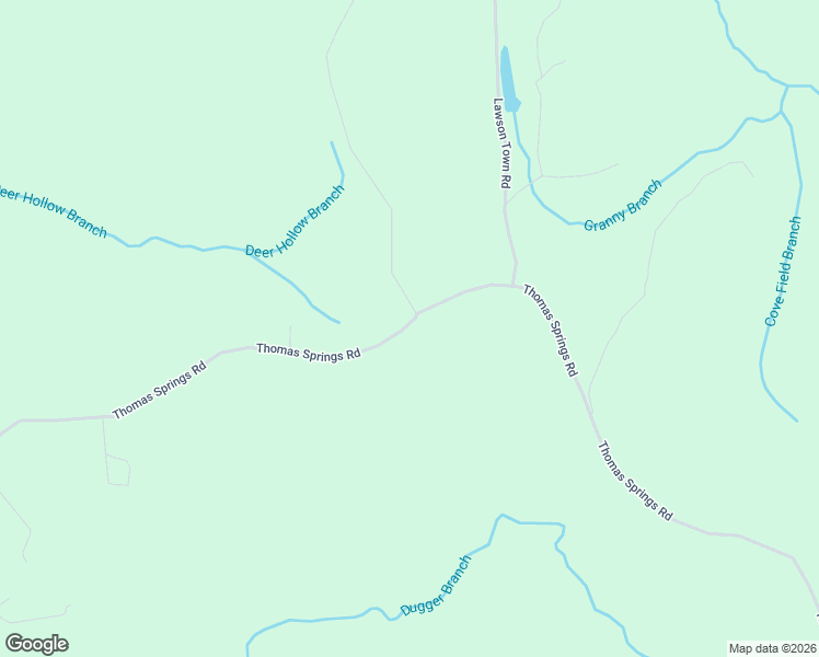 map of restaurants, bars, coffee shops, grocery stores, and more near Thomas Springs Road in Crossville