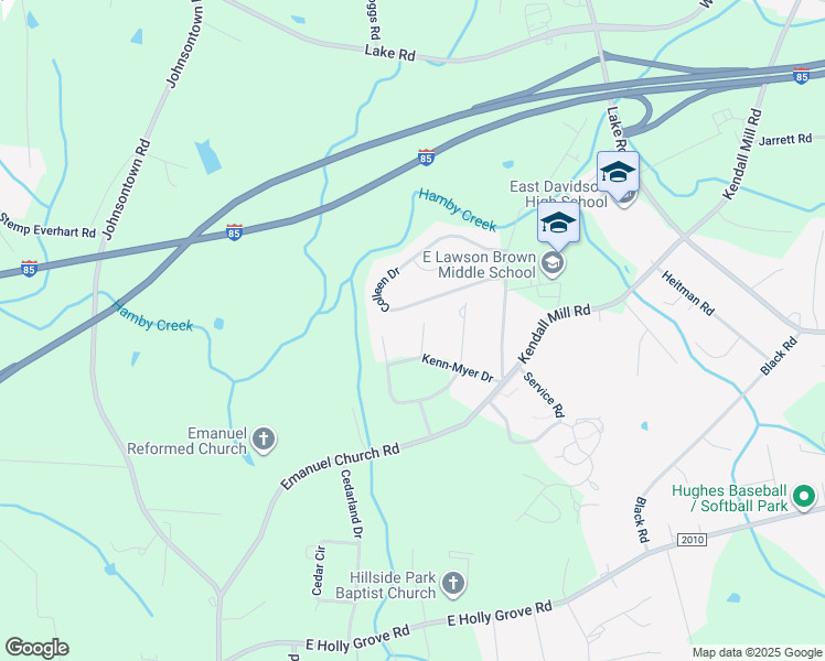 map of restaurants, bars, coffee shops, grocery stores, and more near 11 Sherbrook Lane in Thomasville