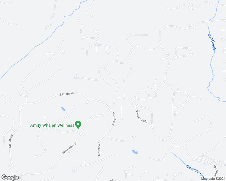 map of restaurants, bars, coffee shops, grocery stores, and more near 10417 Manly in Chapel Hill