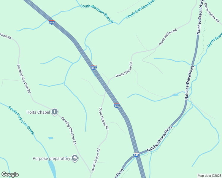 map of restaurants, bars, coffee shops, grocery stores, and more near 5905 Davis Hollow Road in Franklin
