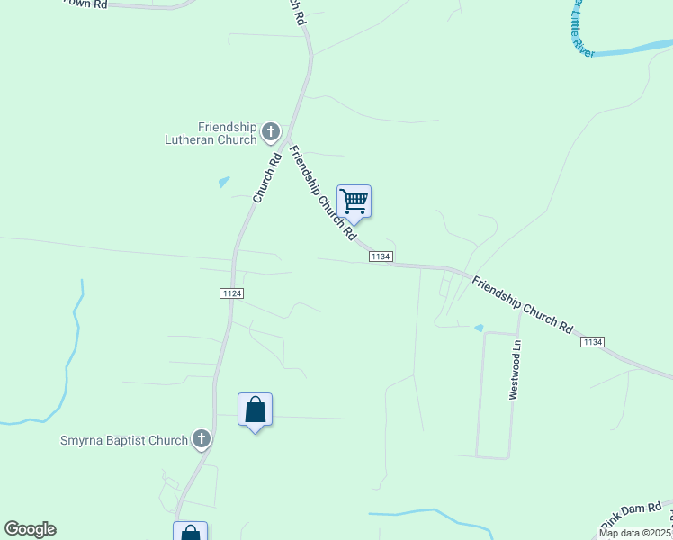 map of restaurants, bars, coffee shops, grocery stores, and more near 131 Paul Hefner Road in Taylorsville
