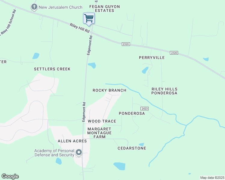 map of restaurants, bars, coffee shops, grocery stores, and more near 6849 Woodtrace Drive in Wendell