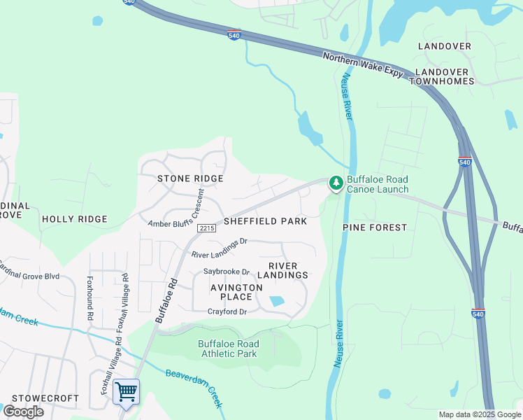 map of restaurants, bars, coffee shops, grocery stores, and more near 4912 Vallery Place in Raleigh