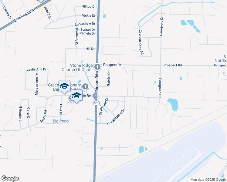 map of restaurants, bars, coffee shops, grocery stores, and more near 4204 Aggie Road in Jonesboro