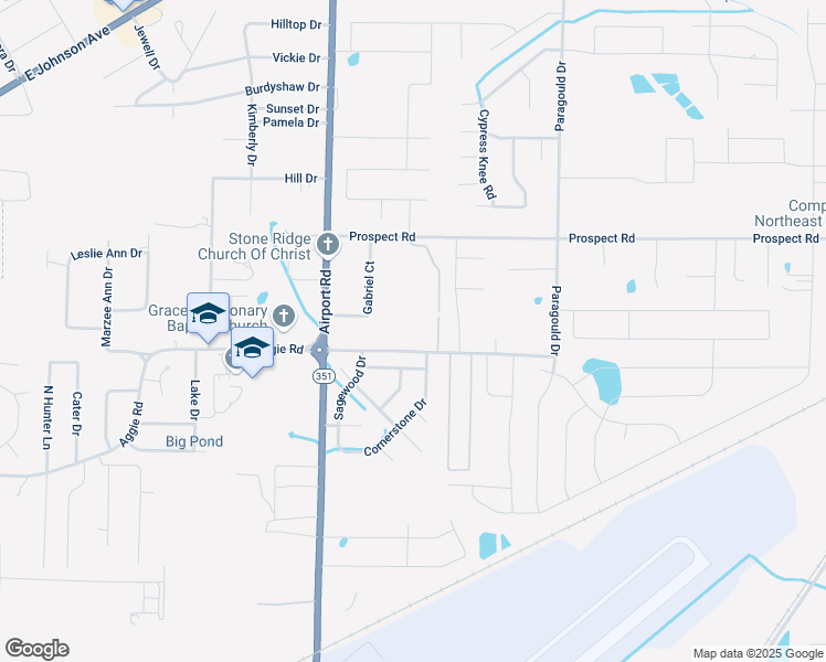 map of restaurants, bars, coffee shops, grocery stores, and more near 4216 Aggie Road in Jonesboro