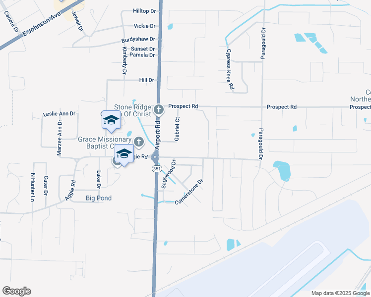 map of restaurants, bars, coffee shops, grocery stores, and more near 4204 Aggie Road in Jonesboro