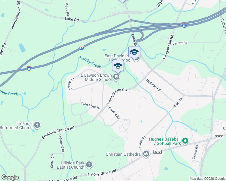 map of restaurants, bars, coffee shops, grocery stores, and more near 286 Old Emanuel Church Road in Thomasville