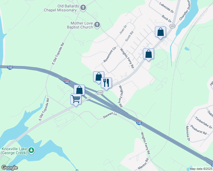 map of restaurants, bars, coffee shops, grocery stores, and more near 1926 Topside Road in Louisville