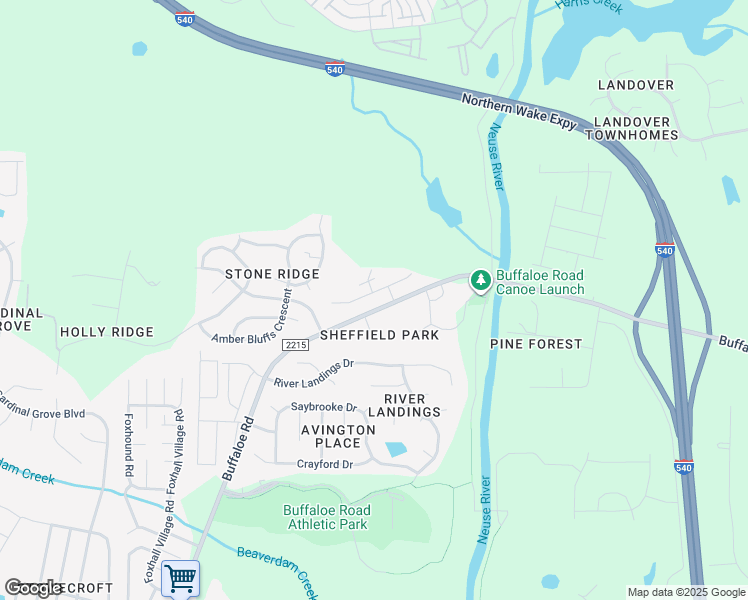map of restaurants, bars, coffee shops, grocery stores, and more near 4912 Vallery Place in Raleigh