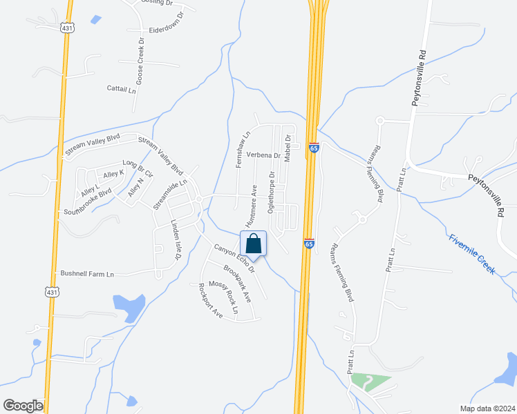 map of restaurants, bars, coffee shops, grocery stores, and more near 5032 Huntmere Avenue in Franklin