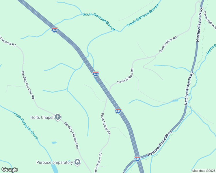 map of restaurants, bars, coffee shops, grocery stores, and more near 5905 Davis Hollow Road in Franklin
