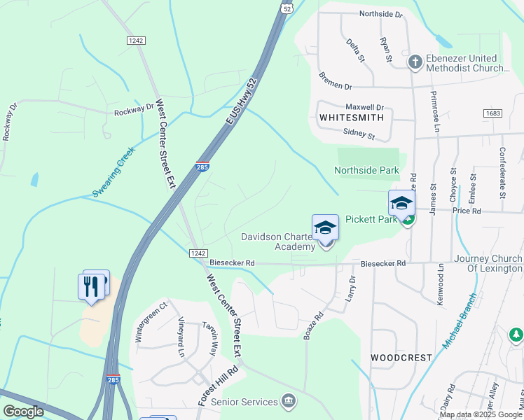 map of restaurants, bars, coffee shops, grocery stores, and more near 400 Biesecker Road in Lexington