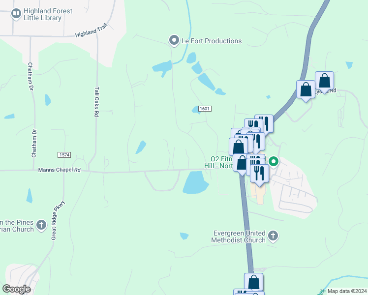 map of restaurants, bars, coffee shops, grocery stores, and more near 81 Wild Azalea Lane in Chapel Hill