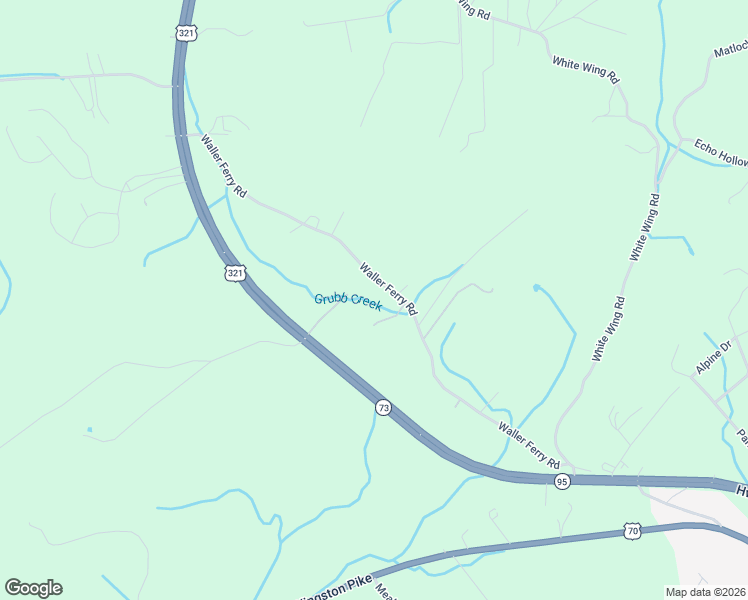 map of restaurants, bars, coffee shops, grocery stores, and more near 3919 Waller Ferry Road in Lenoir City