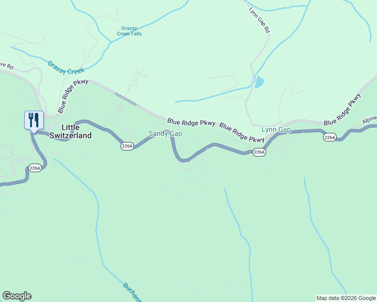 map of restaurants, bars, coffee shops, grocery stores, and more near 354 Laurel Lane in Spruce Pine