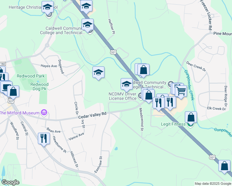 map of restaurants, bars, coffee shops, grocery stores, and more near 291 Pine Mountain Road in Hudson