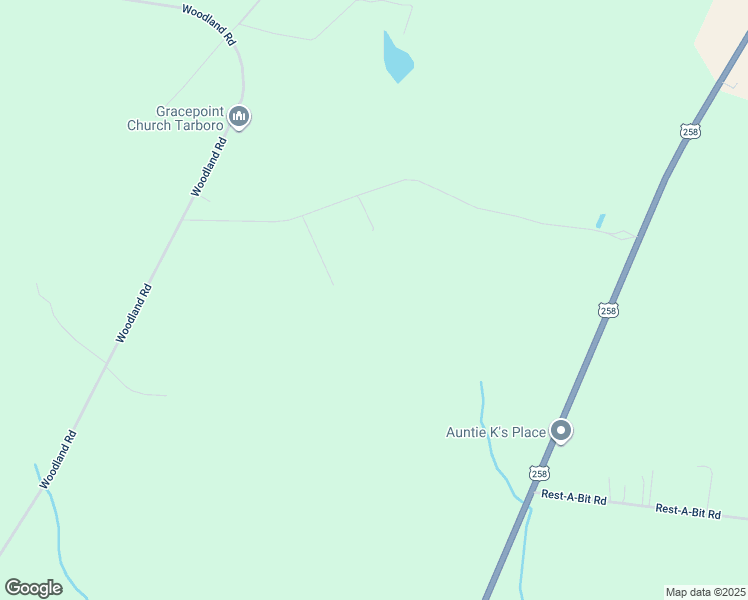 map of restaurants, bars, coffee shops, grocery stores, and more near Woodland Road in Tarboro