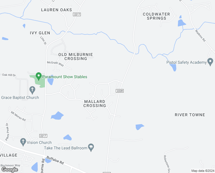 map of restaurants, bars, coffee shops, grocery stores, and more near 4533 Whistling Way in Raleigh