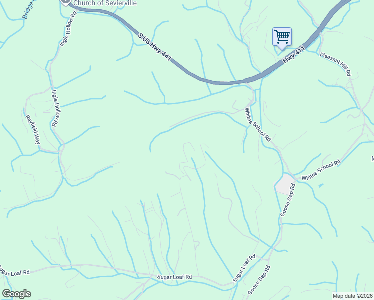 map of restaurants, bars, coffee shops, grocery stores, and more near in Sevierville