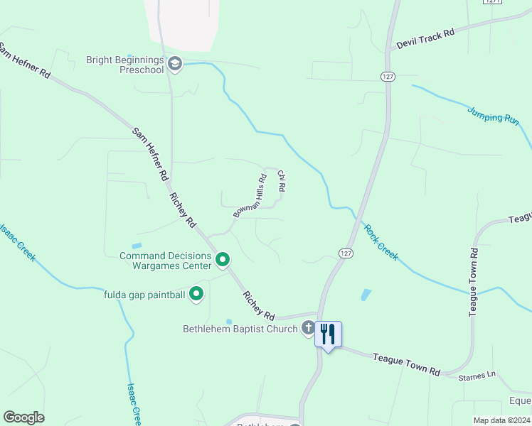 map of restaurants, bars, coffee shops, grocery stores, and more near 225 Arbor Springs Drive in Township of Taylorsville