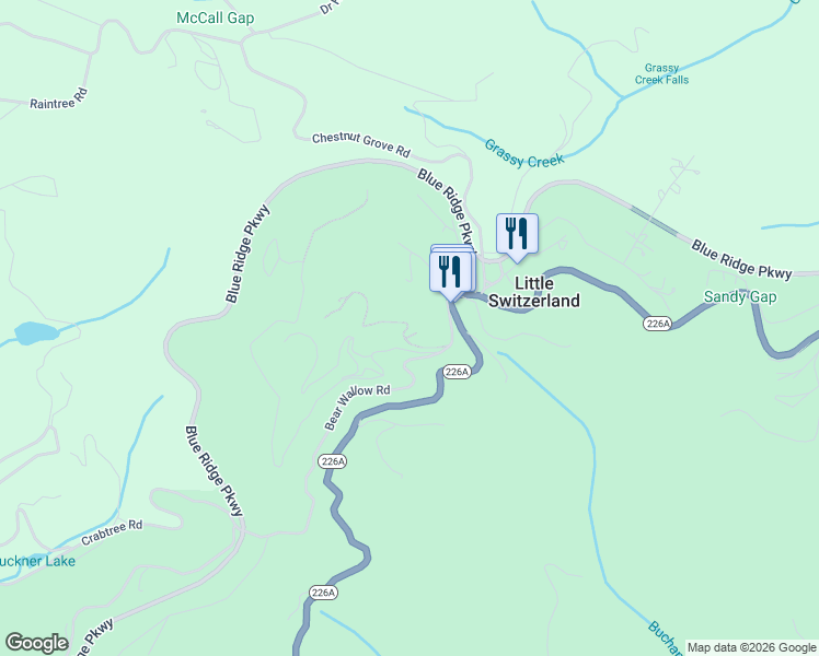map of restaurants, bars, coffee shops, grocery stores, and more near 106 Glory Trail in Marion