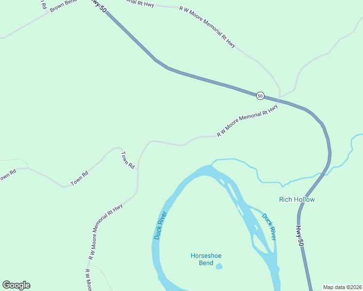 map of restaurants, bars, coffee shops, grocery stores, and more near R W Moore Memorial Rt Highway in Hickman County
