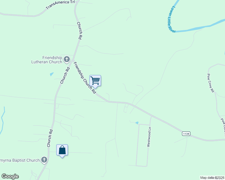 map of restaurants, bars, coffee shops, grocery stores, and more near 2022 Friendship Church Road in Township of Taylorsville