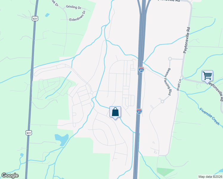 map of restaurants, bars, coffee shops, grocery stores, and more near 3005 Ledgebrook Drive in Franklin