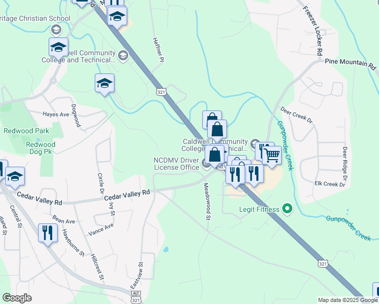 map of restaurants, bars, coffee shops, grocery stores, and more near 291 Pine Mountain Road in Hudson
