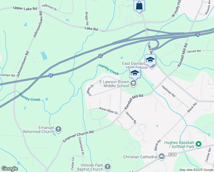 map of restaurants, bars, coffee shops, grocery stores, and more near 188 Kimberly Court in Thomasville